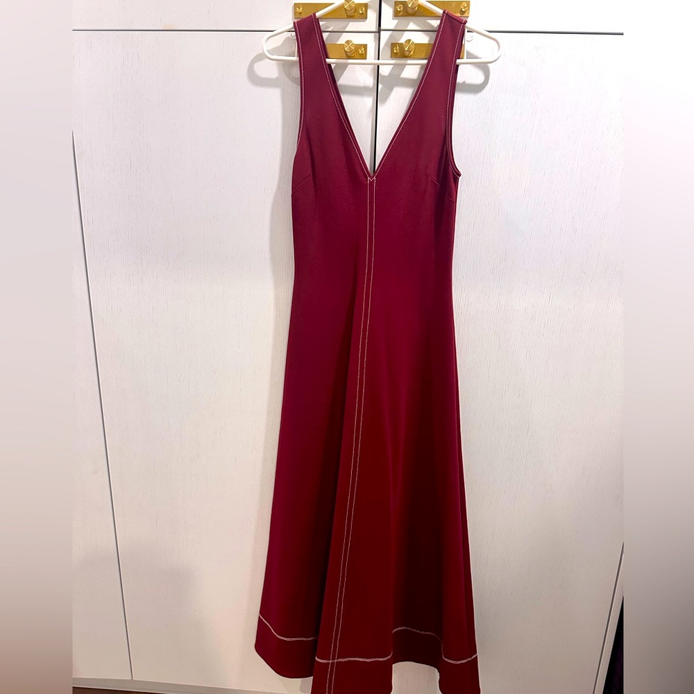 STAUD Burgundy Maxi Dress